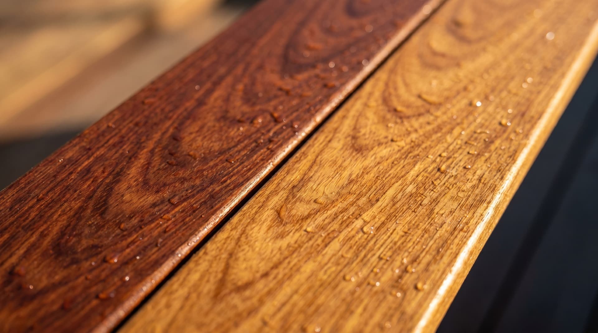 Premium hardwood decking boards